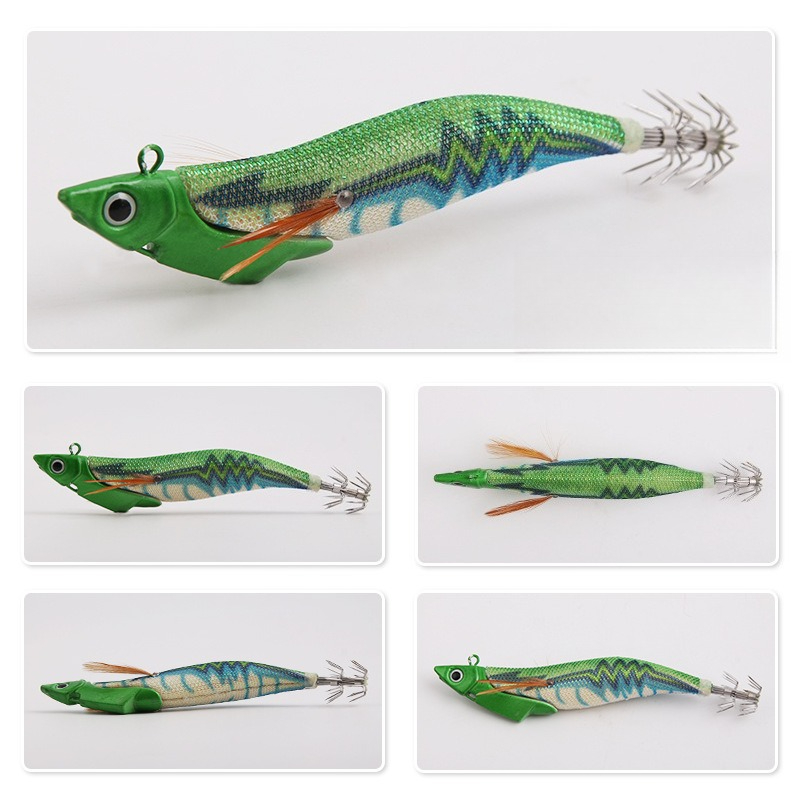 Fishing Equipment Clearance - 1 adet aydınlık ahşap karides kalamar