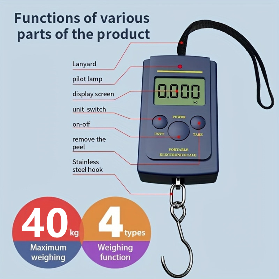 Fishing Equipment Carp - 40 kg Çok Fonksiyonlu Mini Elektronik