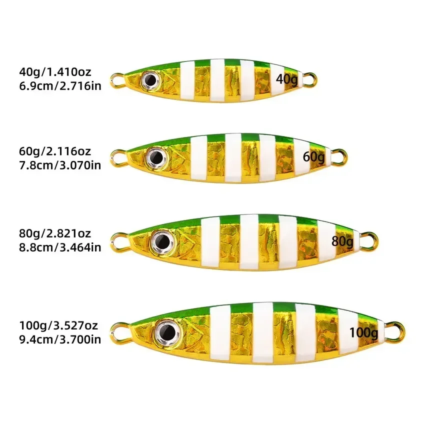 1 adet 40g 60g 80g 100g Metal  - Fishing Equipment Set incelemesi ve fiyatı